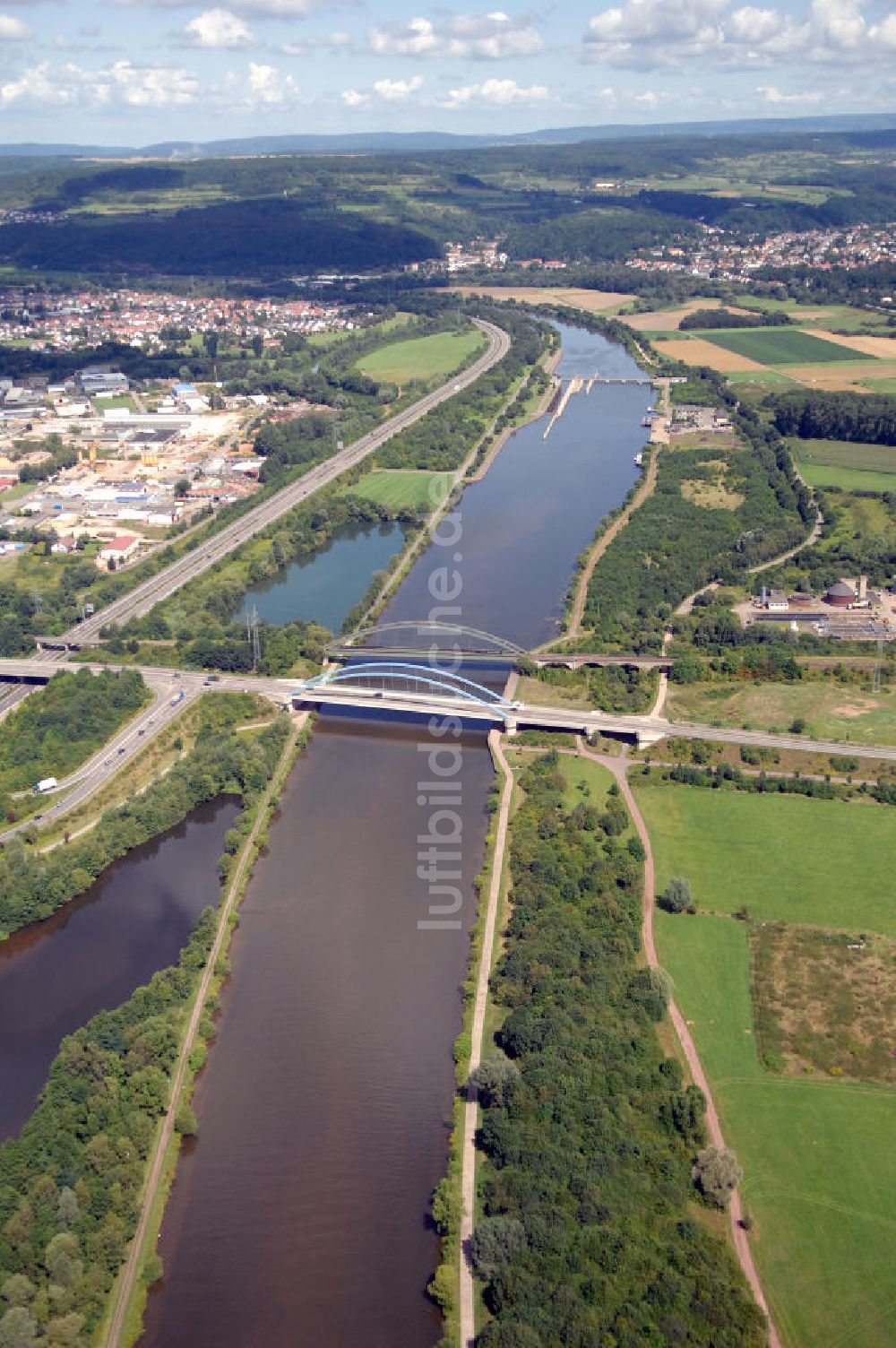 Rehlingen aus der Vogelperspektive: Saarverlauf bei Rehlingen