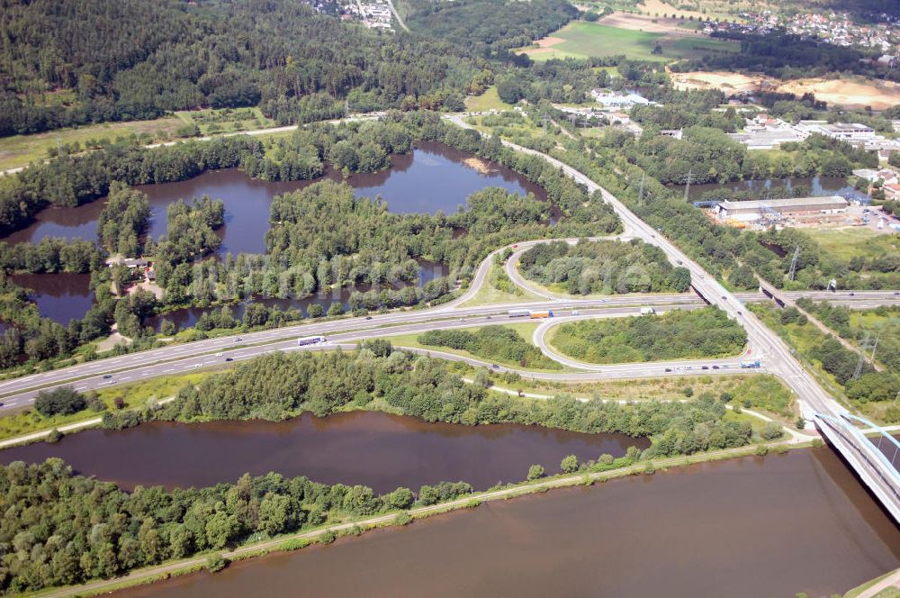 Luftbild Rehlingen - Saarverlauf bei Rehlingen