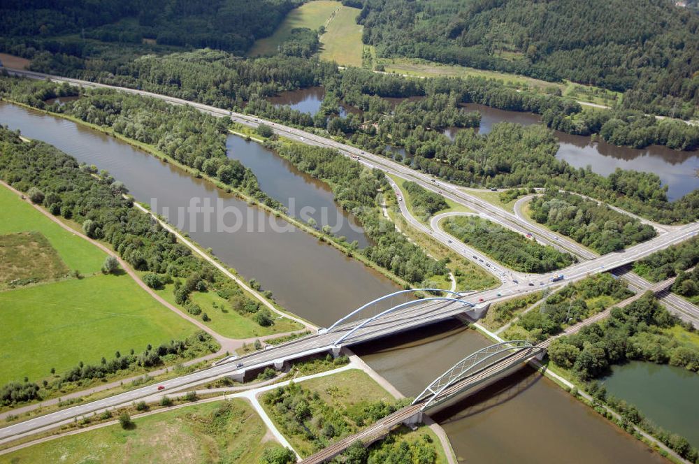 Rehlingen von oben - Saarverlauf bei Rehlingen