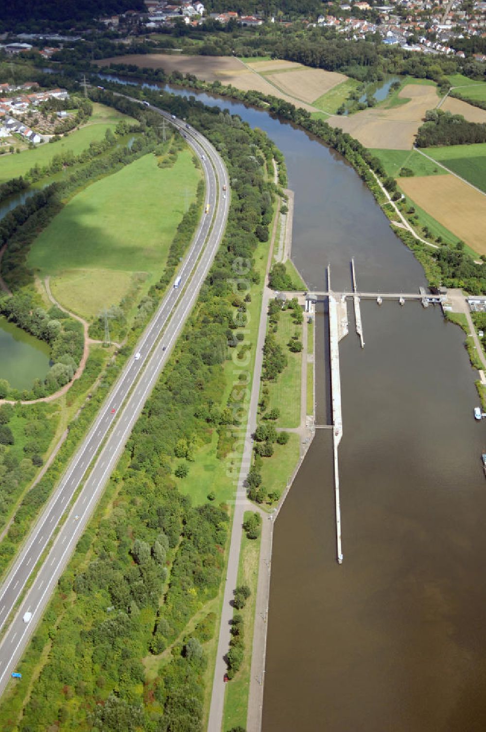 Luftaufnahme Rehlingen - Saarverlauf bei Rehlingen