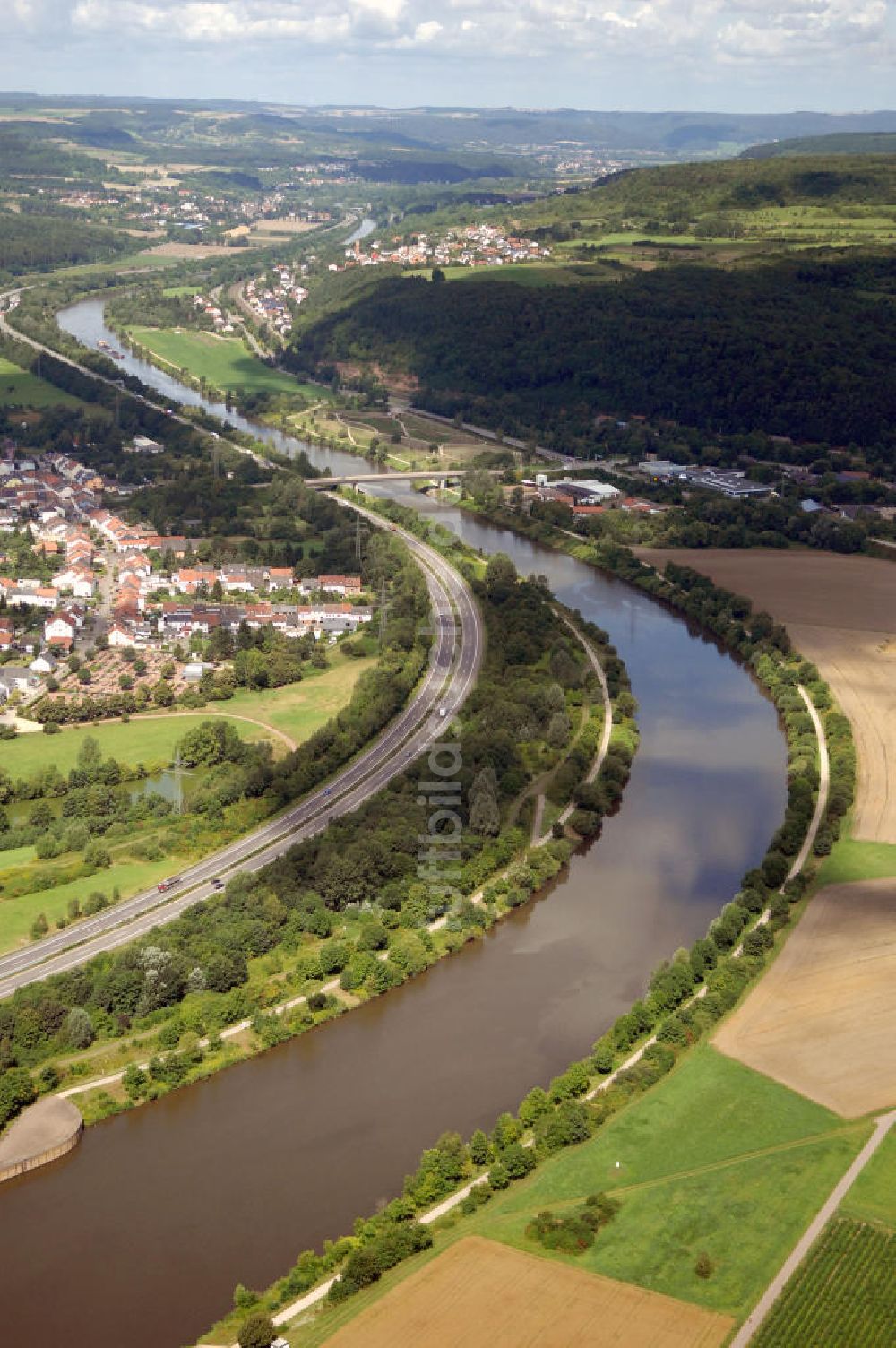 Luftbild Rehlingen - Saarverlauf bei Rehlingen