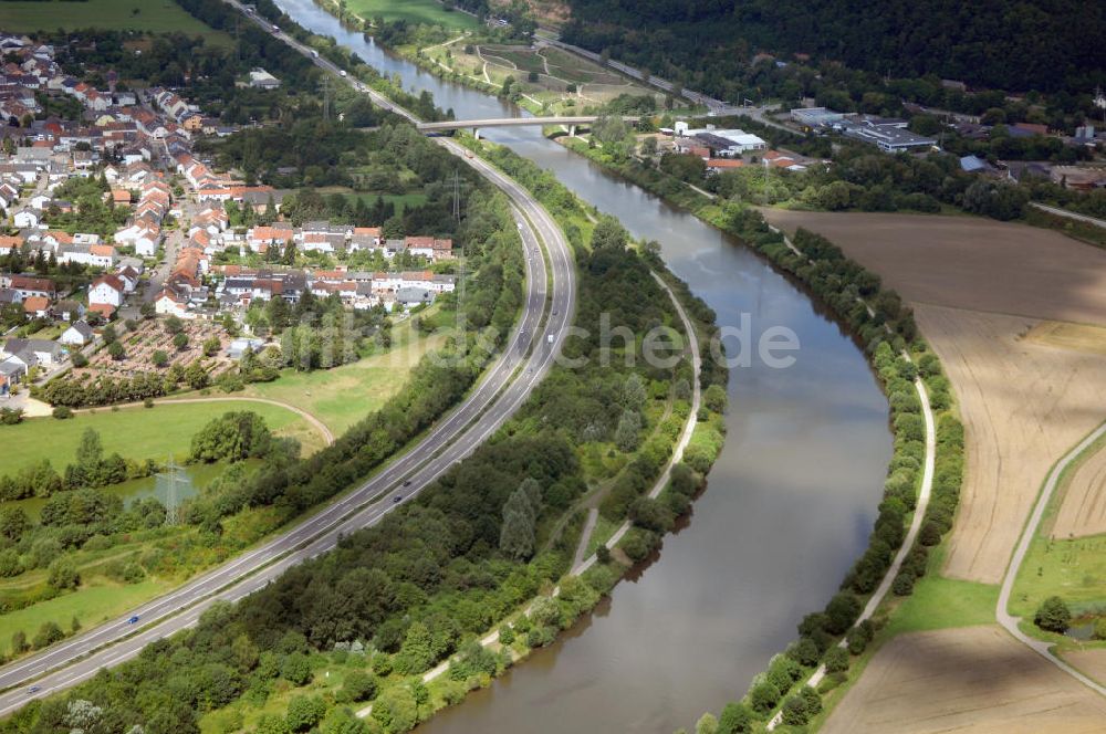 Luftaufnahme Rehlingen - Saarverlauf bei Rehlingen