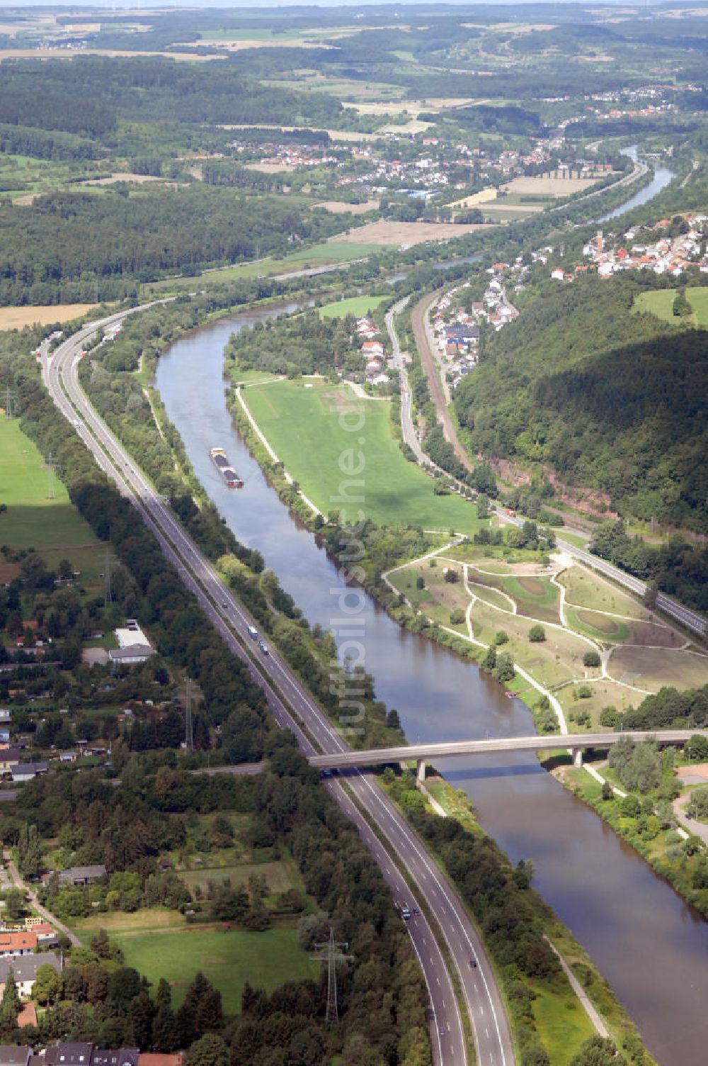 Luftaufnahme Rehlingen - Saarverlauf bei Rehlingen