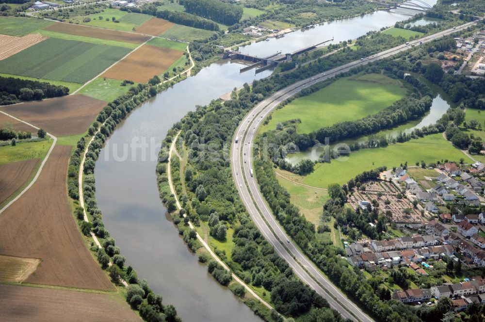 Rehlingen aus der Vogelperspektive: Saarverlauf bei Rehlingen