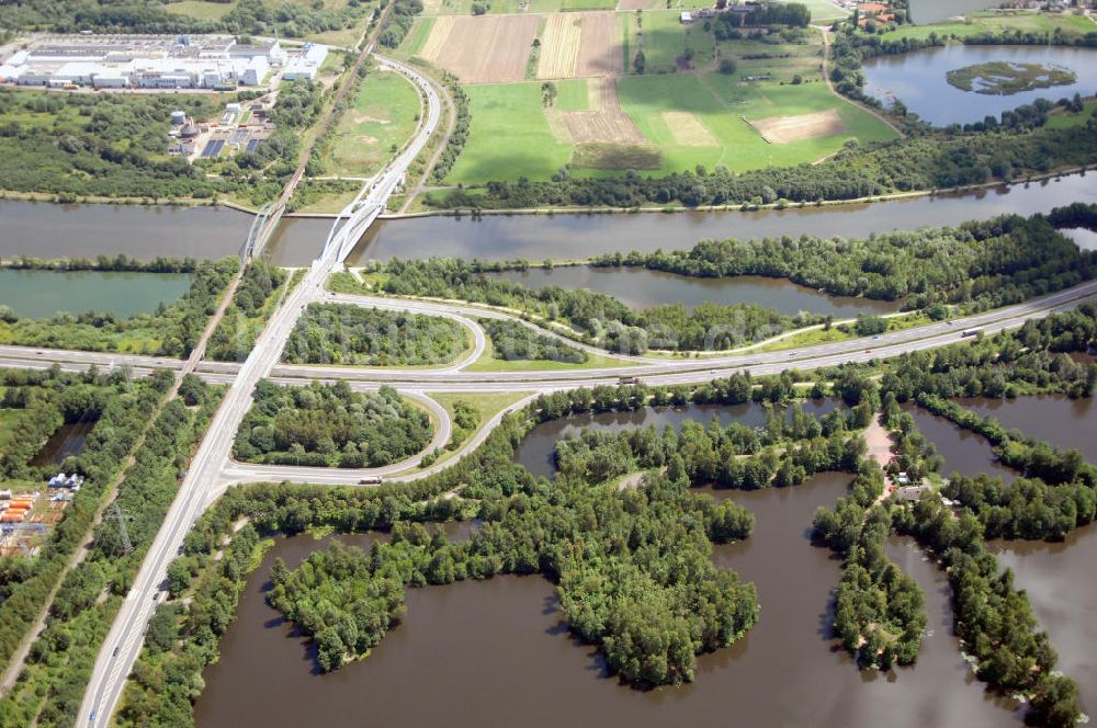 Luftbild Rehlingen - Saarverlauf bei Rehlingen