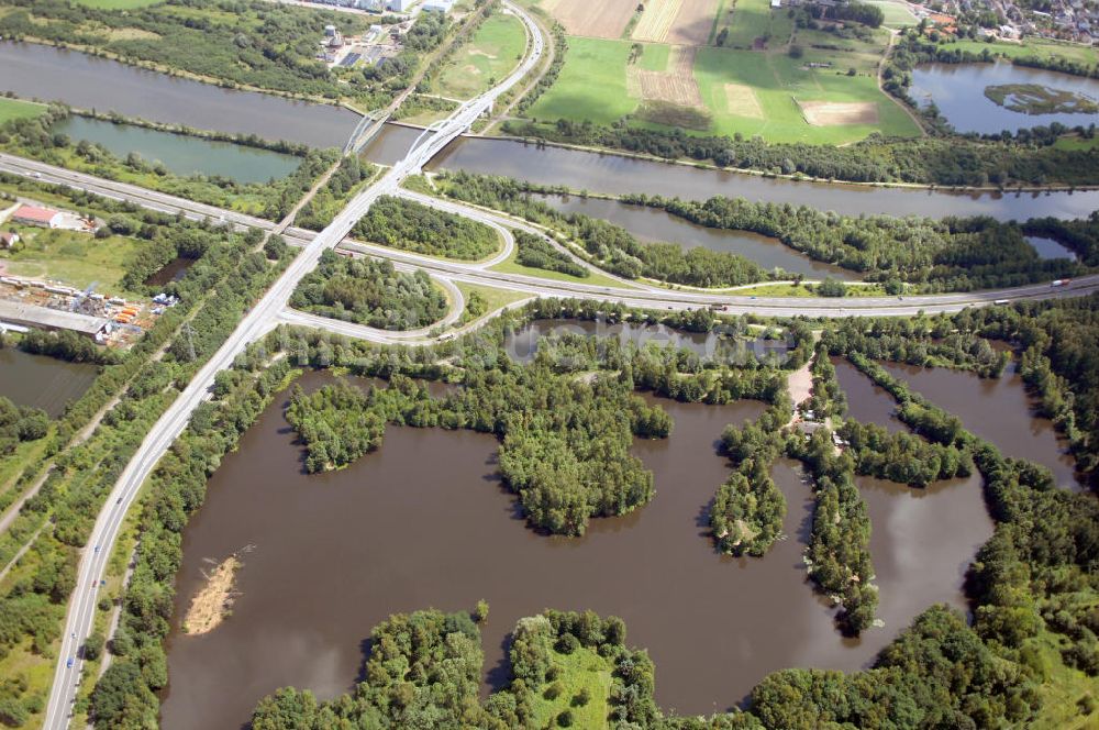 Luftaufnahme Rehlingen - Saarverlauf bei Rehlingen