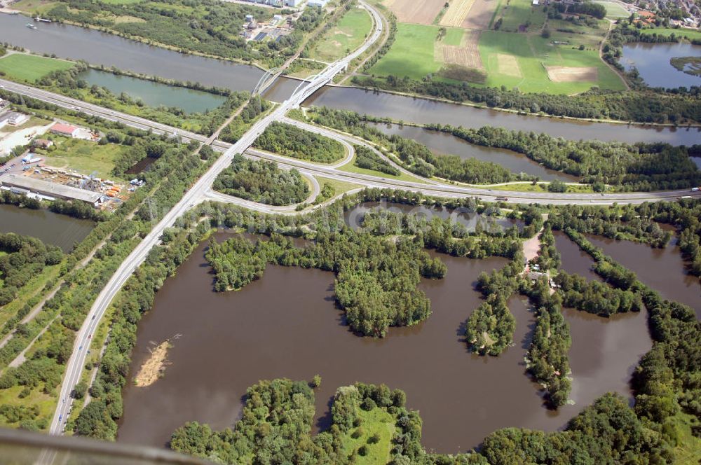 Rehlingen von oben - Saarverlauf bei Rehlingen