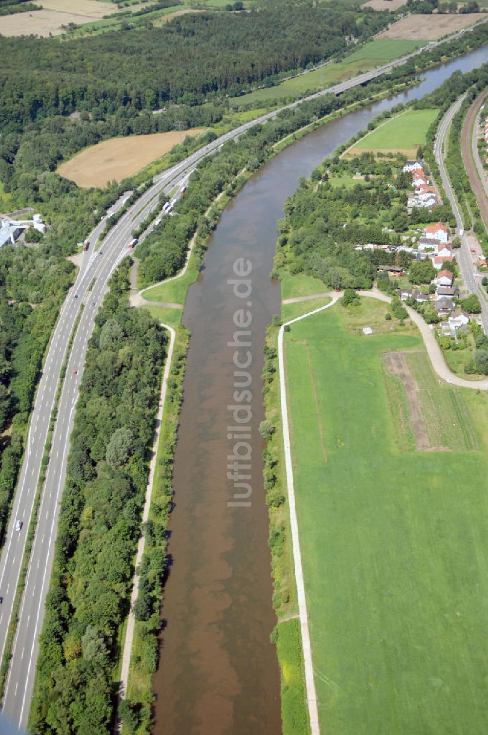 Saarfels von oben - Saarverlauf bei Saarfels