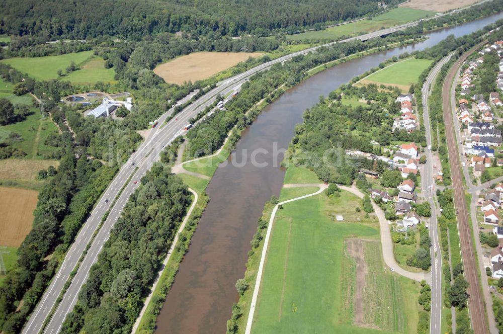 Saarfels aus der Vogelperspektive: Saarverlauf bei Saarfels