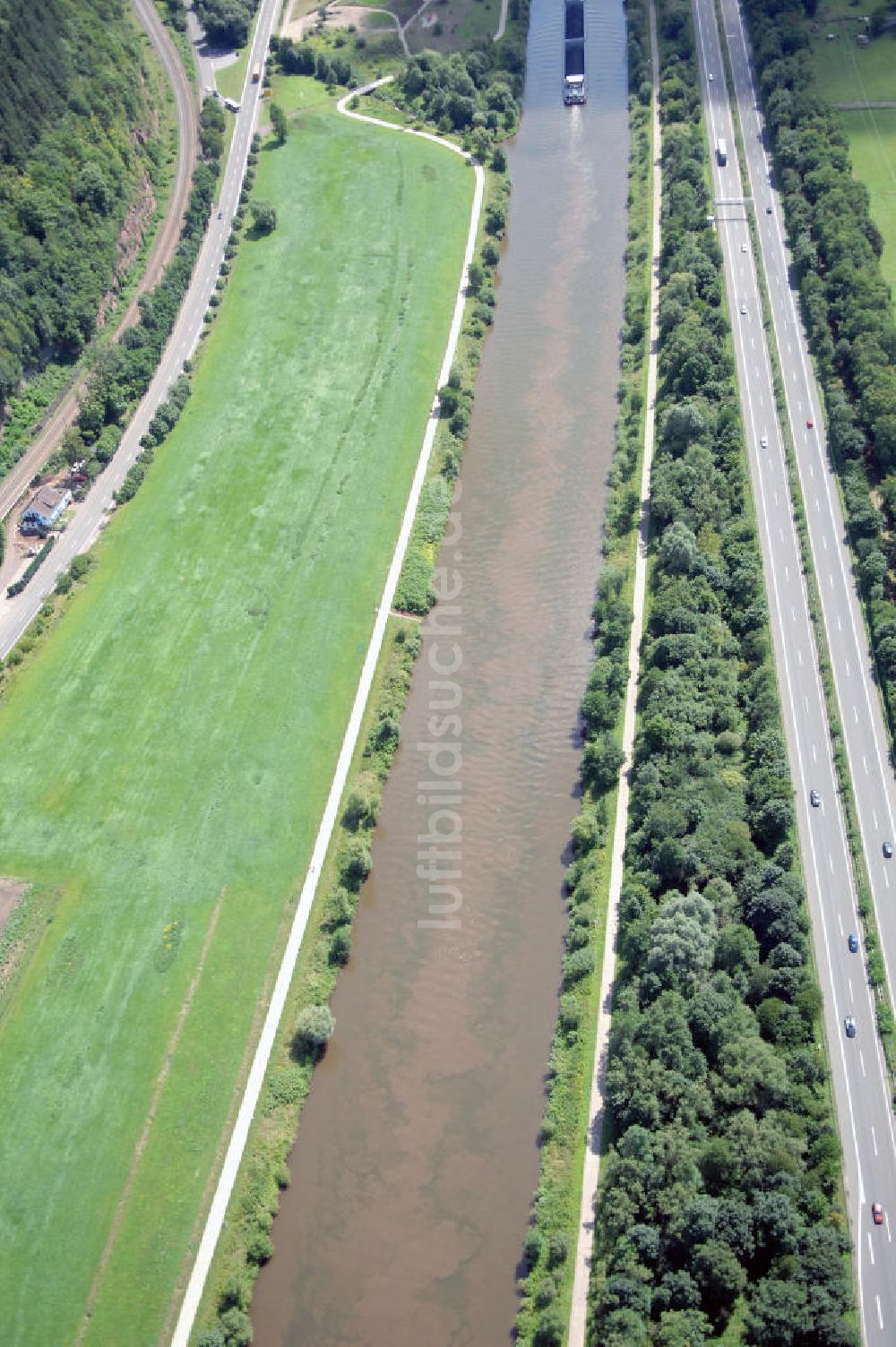 Luftbild Saarfels - Saarverlauf bei Saarfels