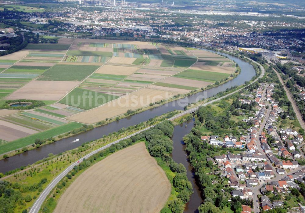 Luftbild Saarlouis - Saarverlauf bei Saarlouis