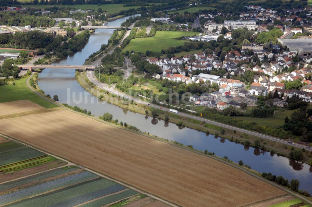 Saarlouis von oben - Saarverlauf bei Saarlouis