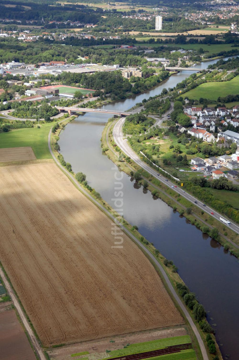 Luftbild Saarlouis - Saarverlauf bei Saarlouis