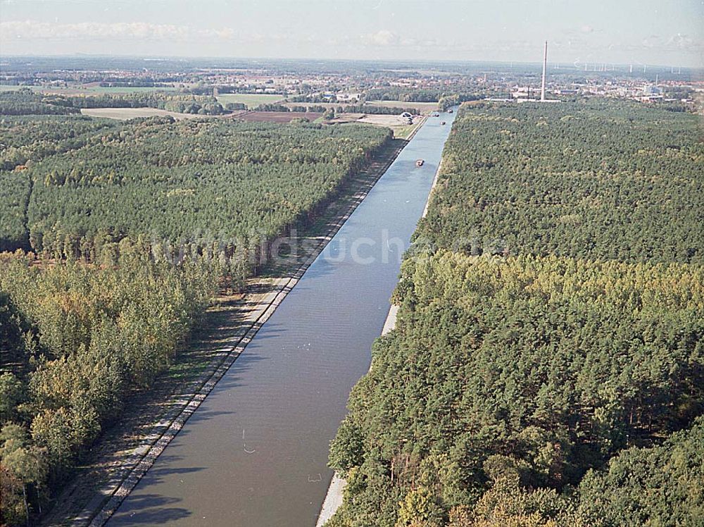 Hohenwarthe / Sachsen -Anhalt aus der Vogelperspektive: 14.10.2003 Sachsen -Anhalt Elbe-Havel Kanal Foto:Grahn