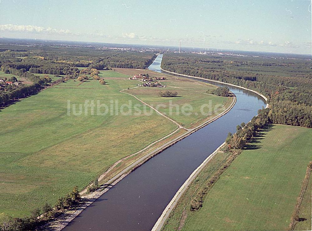 Hohenwarthe / Sachsen -Anhalt von oben - 14.10.2003 Sachsen -Anhalt Elbe-Havel Kanal Foto:Grahn