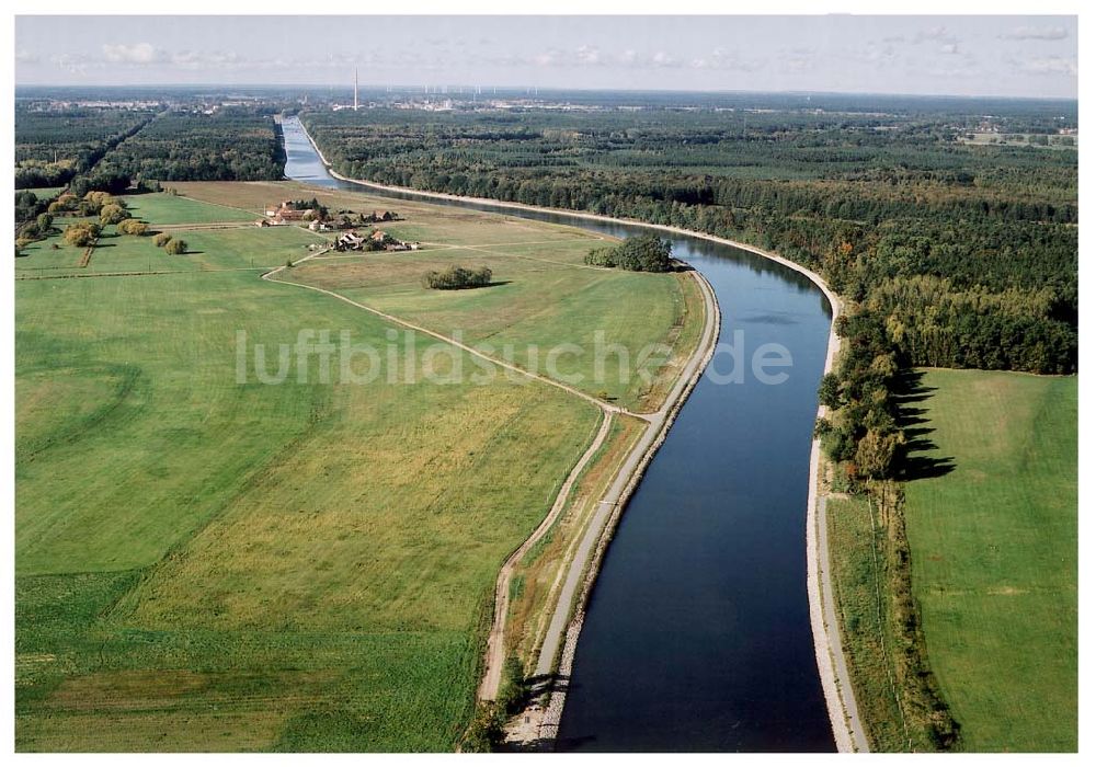 Luftbild Hohenwarthe / Sachsen -Anhalt - 14.10.2003 Sachsen -Anhalt Elbe-Havel Kanal Foto:Grahn