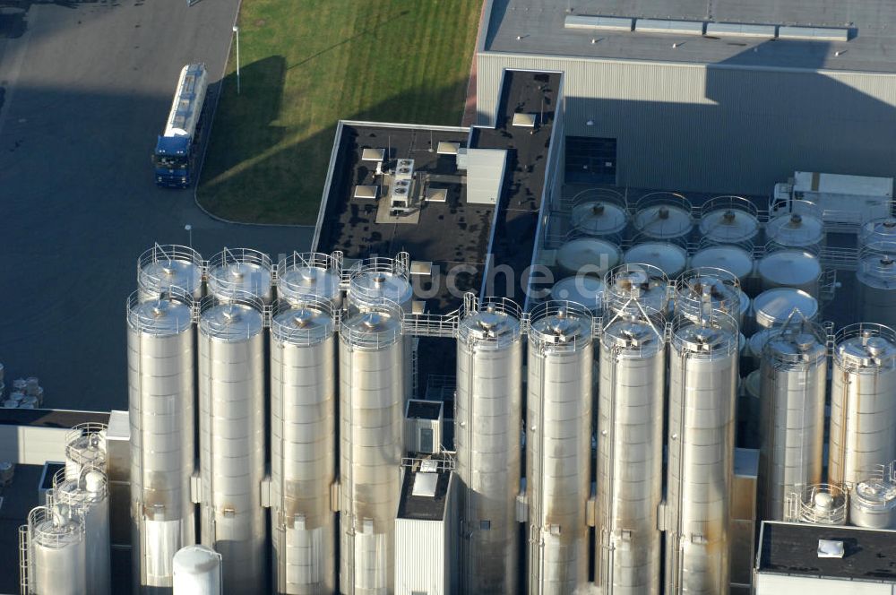 Leppersdorf aus der Vogelperspektive: Sachsenmilch-Molkerei bei Leppersdorf