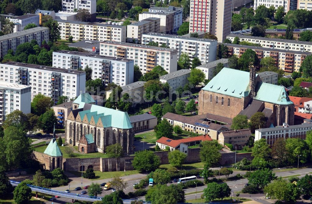 Luftbild Magdeburg - Sakralbauten in der Altstadt von Magdeburg im Bundesland Sachsen-Anhalt