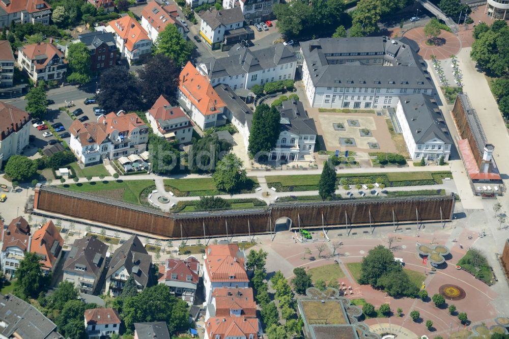 Luftaufnahme Bad Salzuflen - Salinen - Bauwerk an der Parkstraße in Bad Salzuflen im Bundesland Nordrhein-Westfalen