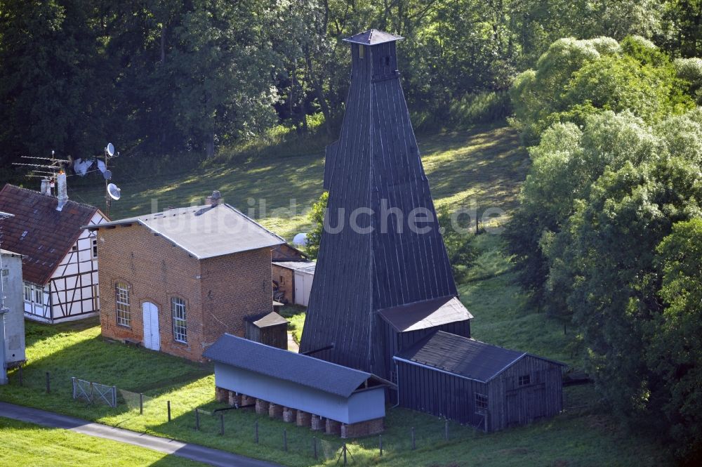 Dörnfeld aus der Vogelperspektive: Salineturm in Dörnfeld im Bundesland Thüringen