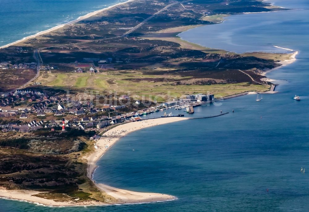 Luftaufnahme Hörnum (Sylt) - Sand- Dünen- Landschaft in Hörnum auf Sylt im Bundesland Schleswig-Holstein, Deutschland