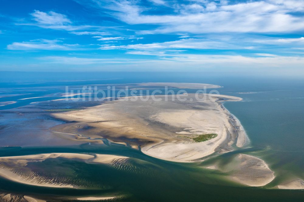 Luftaufnahme Norderoogsand - Sandbank Norderoogsand im Wattenmeer der Nordsee im Bundesland Schleswig-Holstein, Deutschland