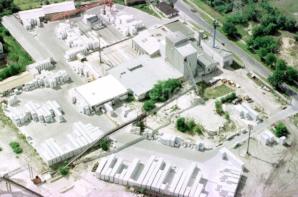 Cottbus / Brandenburg aus der Vogelperspektive: Sandsteinwerk in Cottbus.