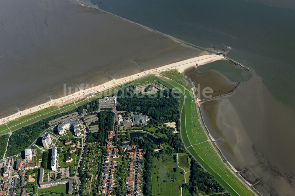 Luftbild Cuxhaven - Sandstrand- Landschaft an der in Döse im Bundesland Niedersachsen