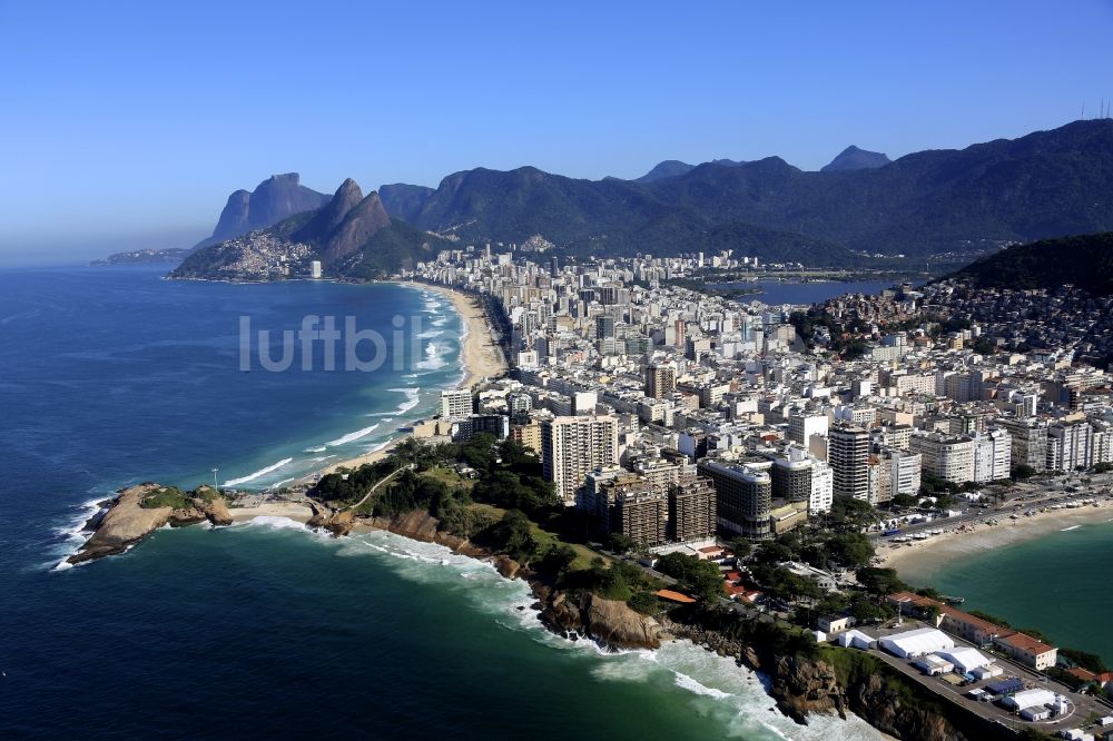 Rio De Janeiro Aus Der Vogelperspektive Sandstrand Landschaft An Der
