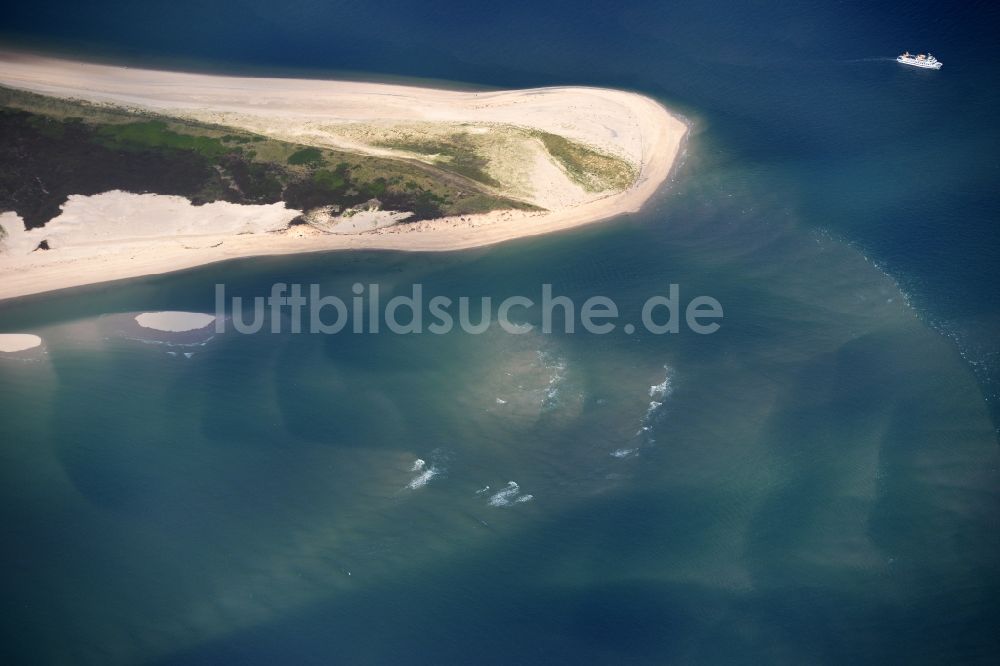 Luftbild Hörnum (Sylt) - Sandstrand- Landschaft an der Nordsee in Hörnum (Sylt) im Bundesland Schleswig-Holstein