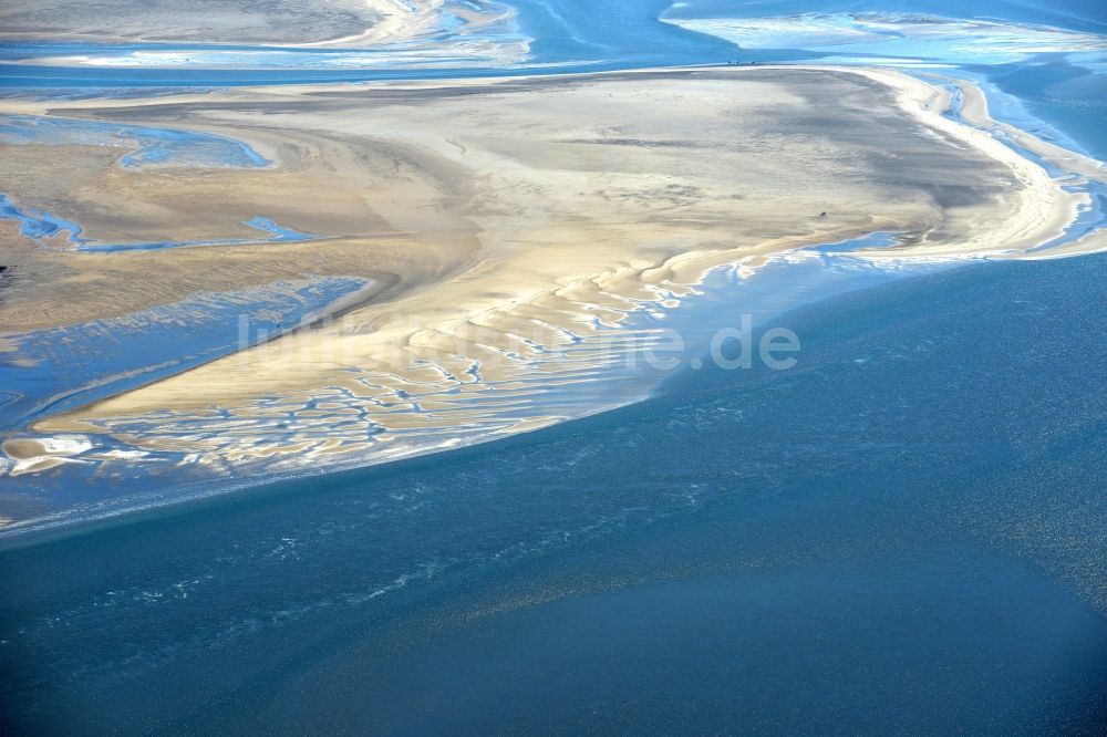 Sankt Peter-Ording von oben - Sandstrand- Landschaft an der Nordsee- Küste in Sankt Peter-Ording im Bundesland Schleswig-Holstein