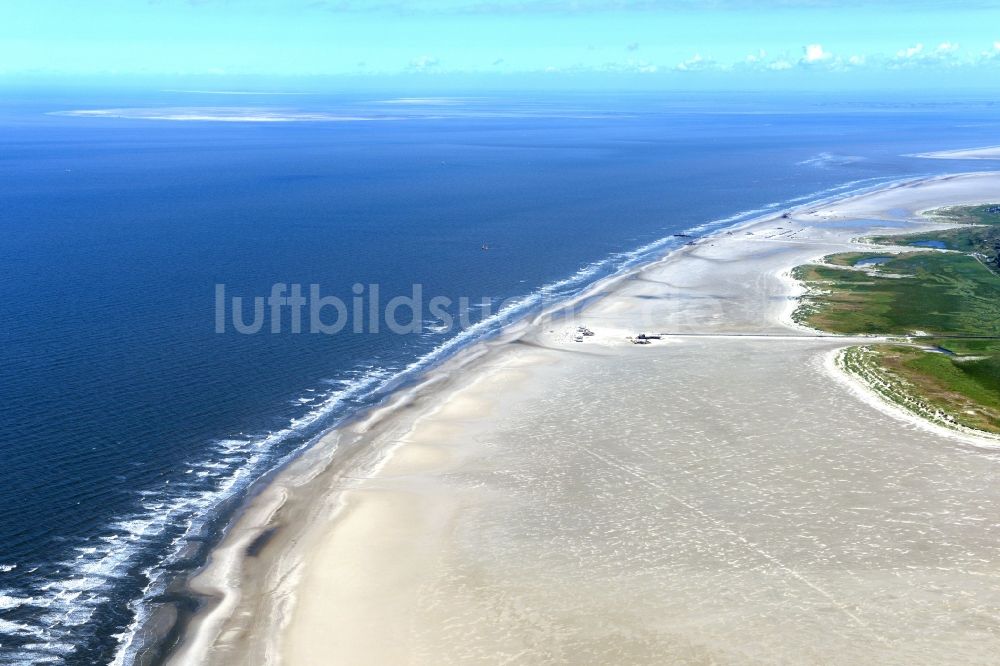 Sankt Peter-Ording von oben - Sandstrand- Landschaft an der Nordsee - Küste in Sankt Peter-Ording im Bundesland Schleswig-Holstein