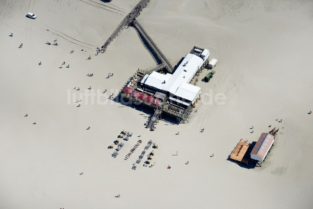 Sankt Peter-Ording von oben - Sandstrand- Landschaft an der Nordsee - Küste in Sankt Peter-Ording im Bundesland Schleswig-Holstein