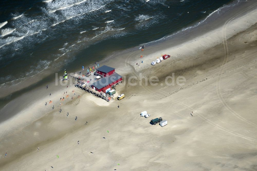 Sankt Peter-Ording von oben - Sandstrand- Landschaft an der Nordsee - Küste in Sankt Peter-Ording im Bundesland Schleswig-Holstein