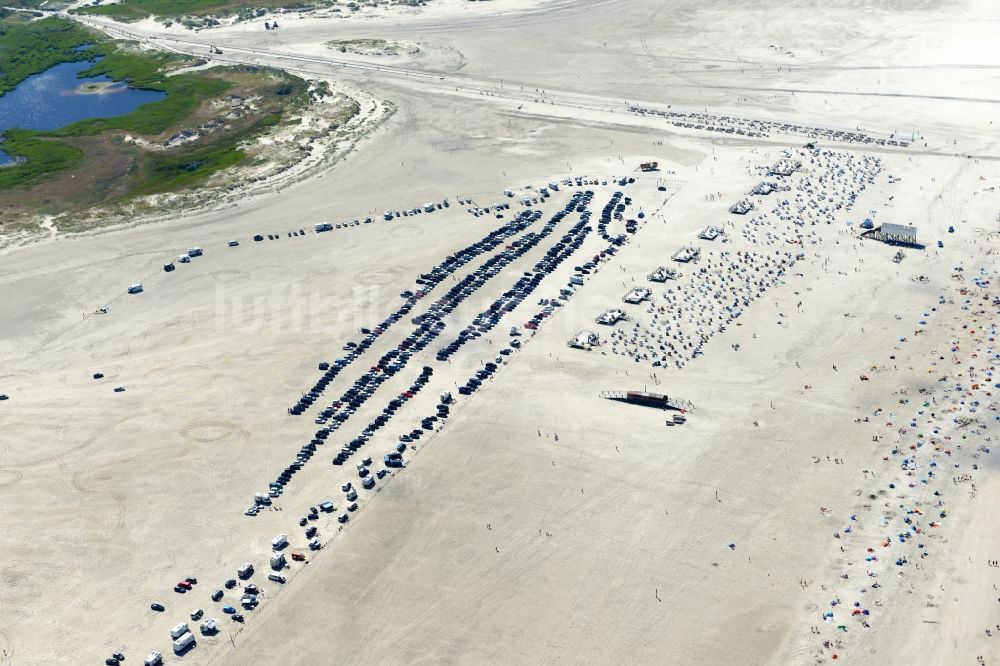 Sankt Peter-Ording von oben - Sandstrand- Landschaft an der Nordsee - Küste in Sankt Peter-Ording im Bundesland Schleswig-Holstein