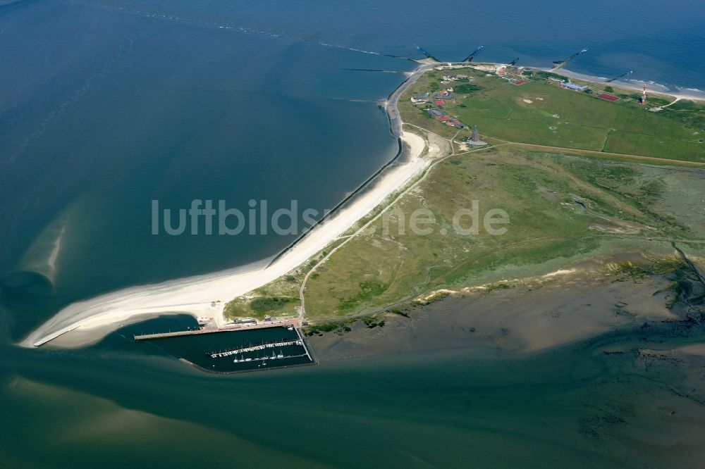 Luftbild Wangerooge - Sandstrand- Landschaft an der Nordsee- Küste in Wangerooge im Bundesland Niedersachsen