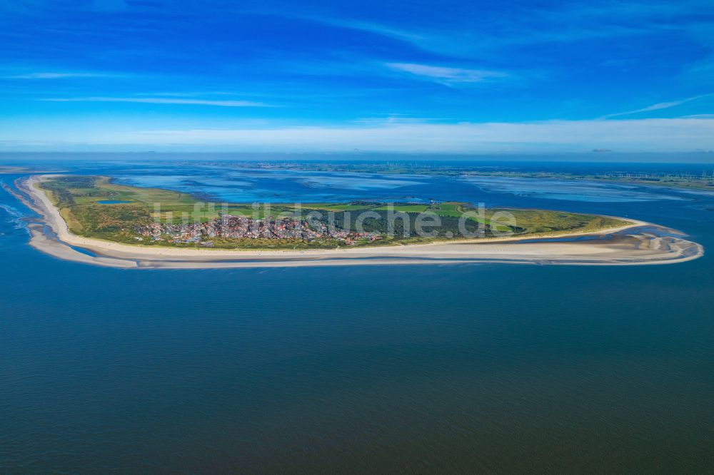 Luftbild Langeoog - Sandstrand- Landschaft an der Nordsee in Langeoog im Bundesland Niedersachsen