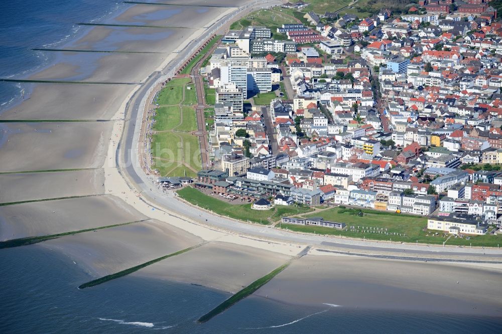 Luftbild Norderney - Sandstrand- Landschaft an der Nordsee zur Insel Norderney im Bundesland Niedersachsen