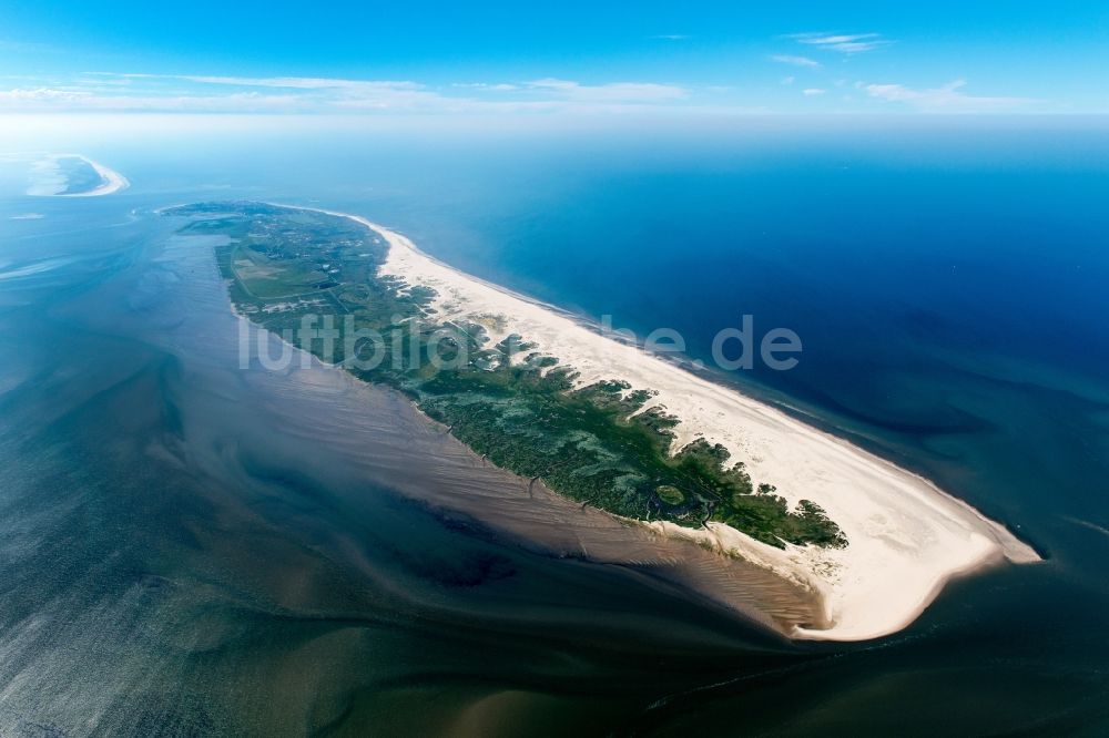 Luftaufnahme Norderney - Sandstrand- Landschaft an der Nordsee zur Insel Norderney im Bundesland Niedersachsen