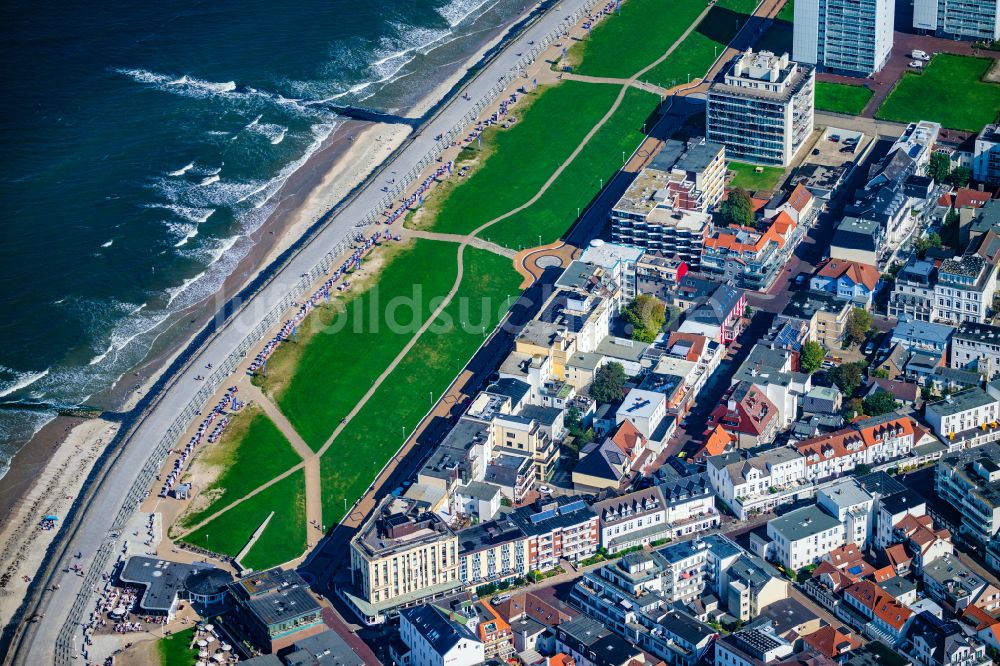 Luftbild Norderney - Sandstrand- Landschaft an der Nordsee zur Insel Norderney im Bundesland Niedersachsen