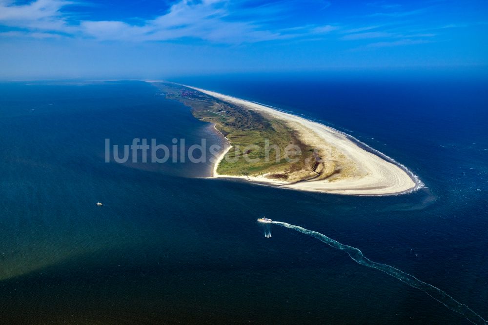 Luftaufnahme Juist - Sandstrand- Landschaft an der Ostfriesischen Insel in Juist im Bundesland Niedersachsen