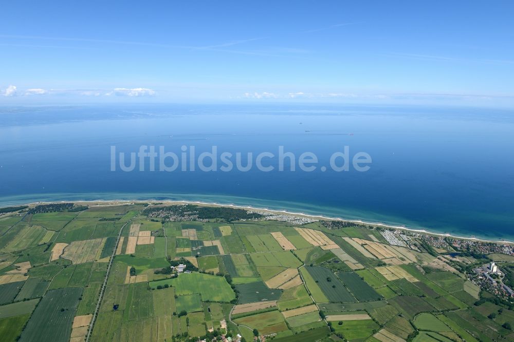 Heidkate aus der Vogelperspektive: Sandstrand- Landschaft an der Ostsee in Heidkate im Bundesland Schleswig-Holstein