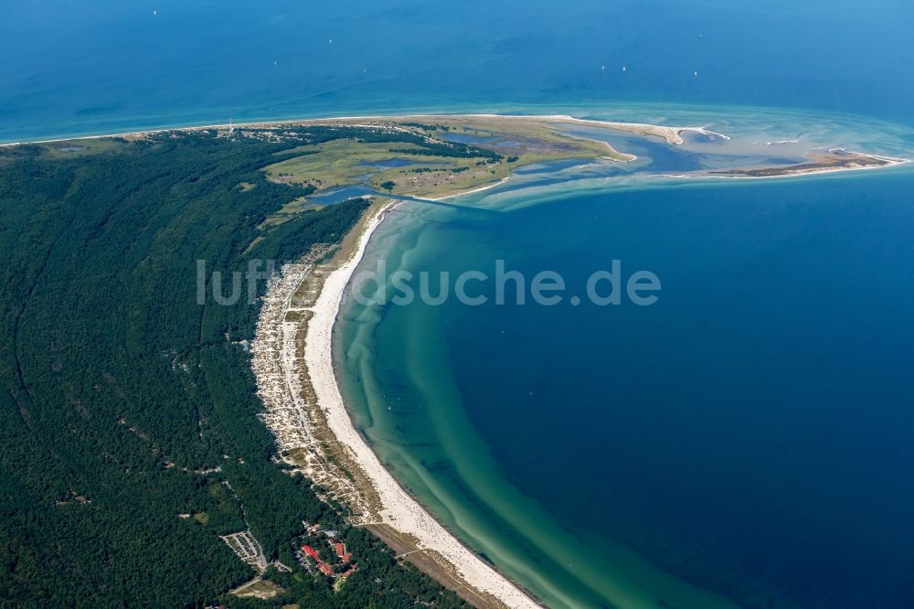 Luftbild Prerow - Sandstrand- Landschaft an der Ostsee nahe Prerow im Bundesland Mecklenburg-Vorpommern