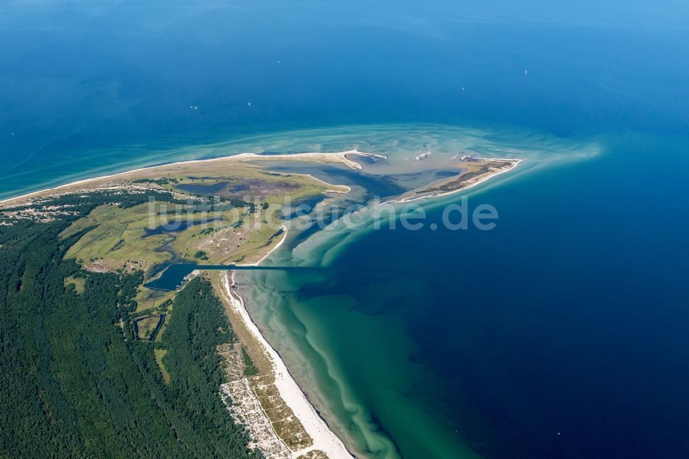 Luftaufnahme Prerow - Sandstrand- Landschaft an der Ostsee nahe Prerow im Bundesland Mecklenburg-Vorpommern