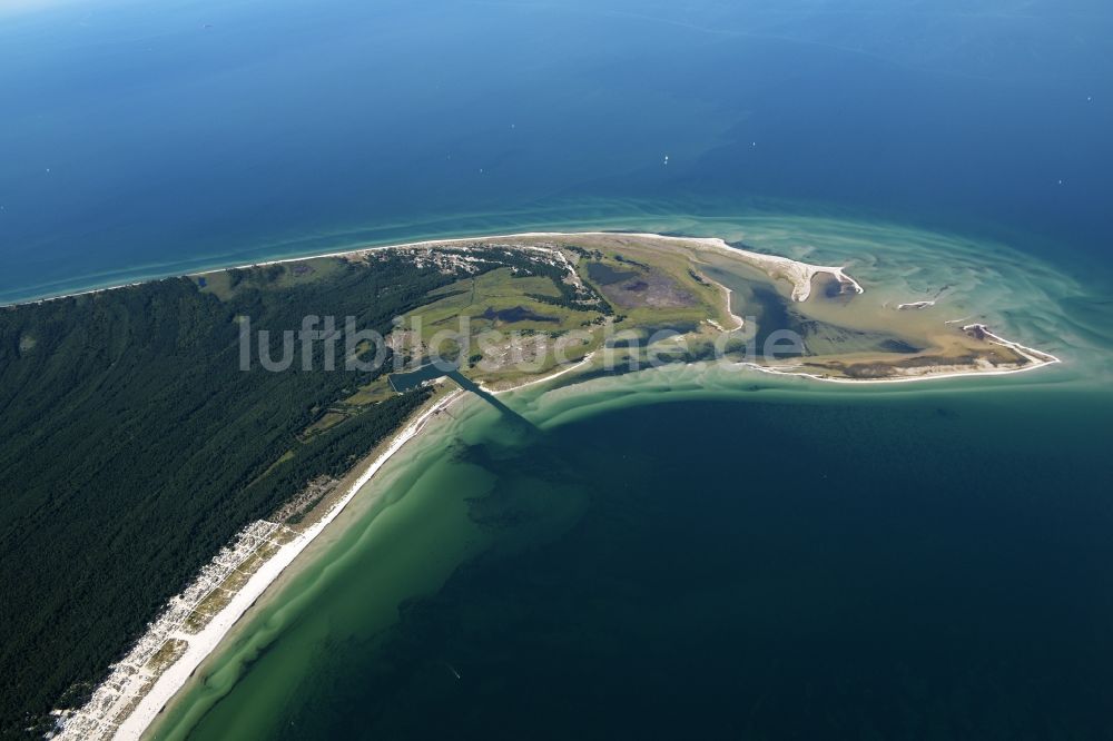 Luftbild Prerow - Sandstrand- Landschaft an der Ostsee nahe Prerow im Bundesland Mecklenburg-Vorpommern