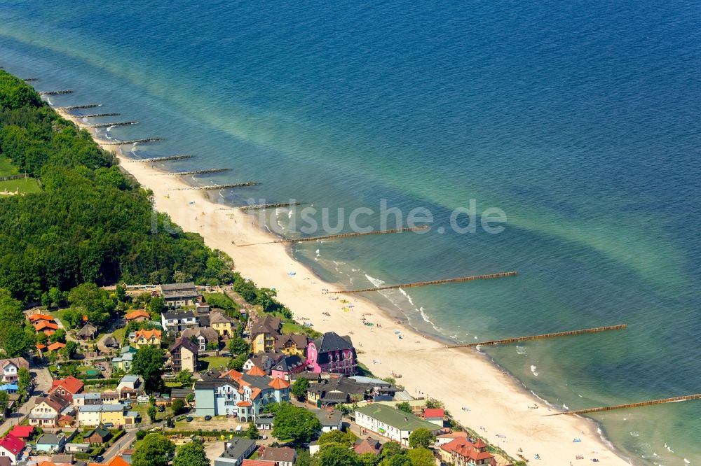 Niechorze Horst von oben - Sandstrand- Landschaft an der Ostsee in Niechorze Horst in Westpommern, Polen