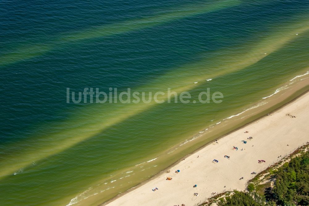 Luftbild Niechorze Horst - Sandstrand- Landschaft an der Ostsee in Niechorze Horst in Westpommern, Polen