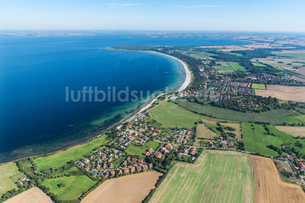 Luftbild Ostseebad Boltenhagen - Sandstrand- Landschaft der Ostsee in Ostseebad Boltenhagen im Bundesland Mecklenburg-Vorpommern, Deutschland