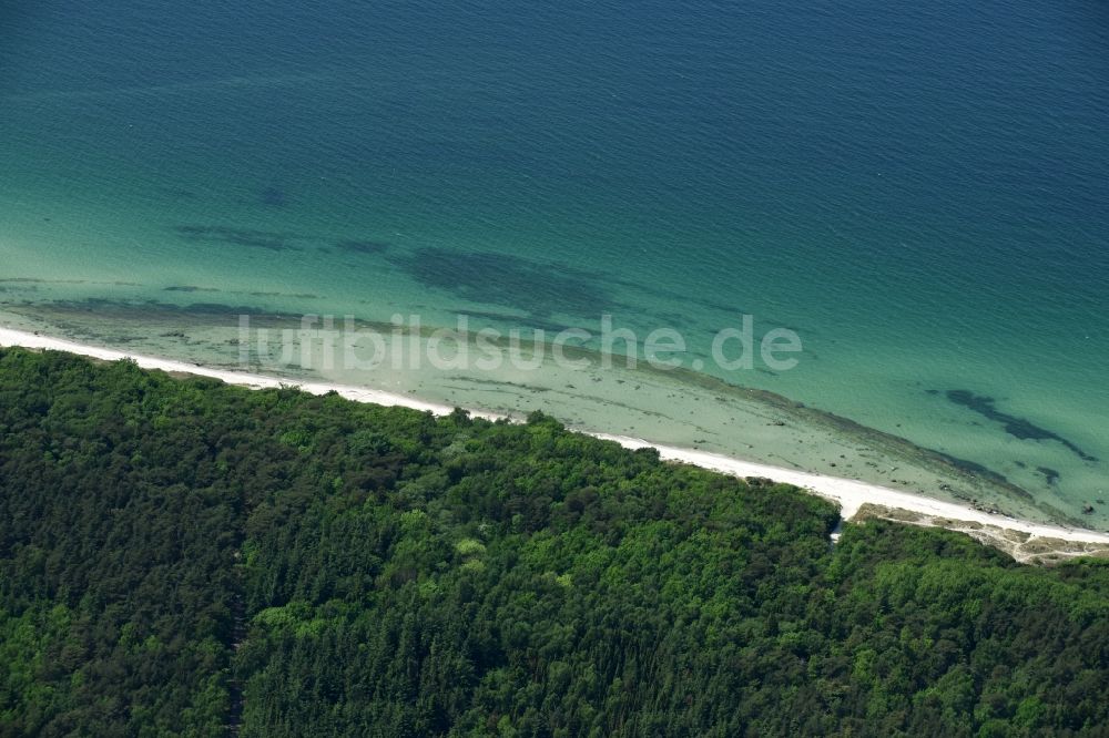 Luftaufnahme Ronne - Insel Bornholm - Sandstrand- Landschaft an der Ostsee in Ronne - Insel Bornholm in , Dänemark