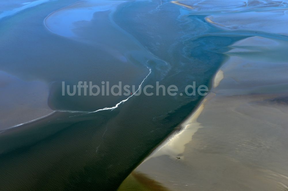 Luftbild Pellworm - Sandstrand- Landschaft mit Seehundbänken in Pellworm im Bundesland Schleswig-Holstein